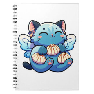 Cute Fairy cat with dumplings Anteckningsbok