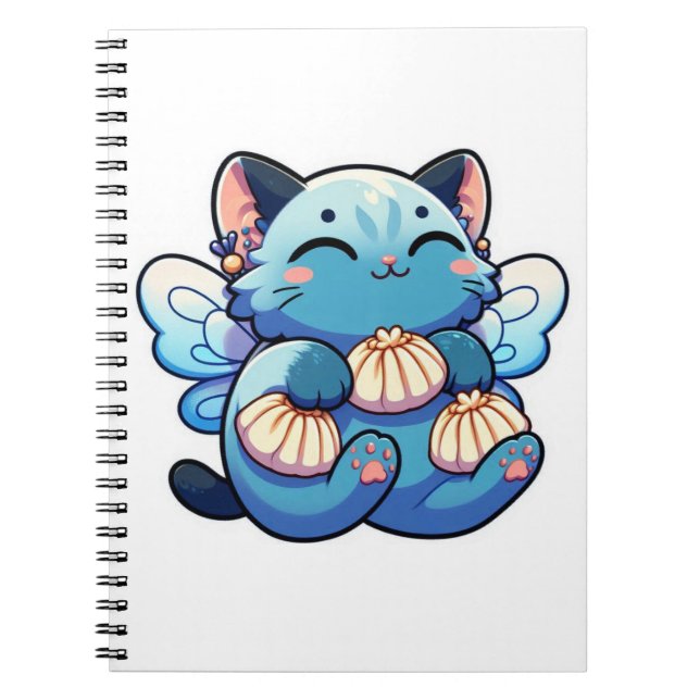 Cute Fairy cat with dumplings Anteckningsbok (Framsidan)