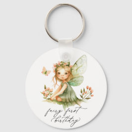 Cute Fairy First Birday Nyckelring