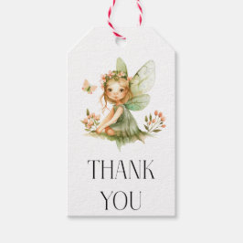 Cute Fairy First Birday Presentetikett