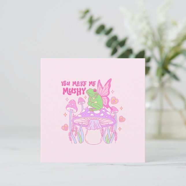 Cute Fairy Frog and Mushroom - du gör mig Mushy (Stående Fram)