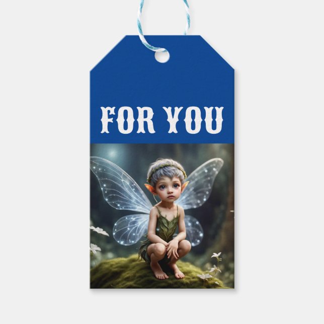 CUTE FAIRY GIFT MÄRKRES PRESENTETIKETT (Framsidan)