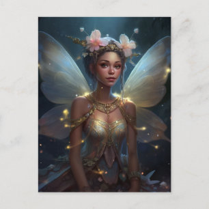 Cute Fairy Girl Fantasy Art Vykort
