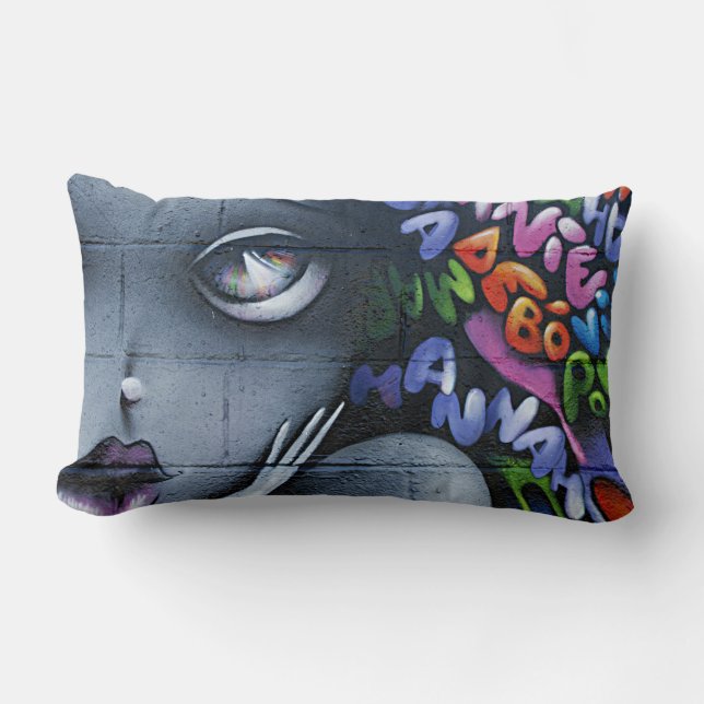 Cute Fairy Graffiti Lumbarkudde (Framsida)