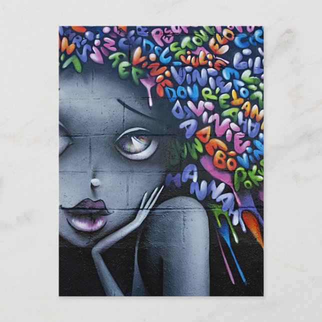 Cute Fairy Graffiti Vykort (Framsida)