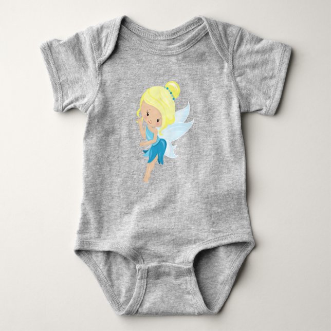Cute Fairy, Magic Fairy, Forest Fairy, Blonde Hair T Shirt (Framsida)