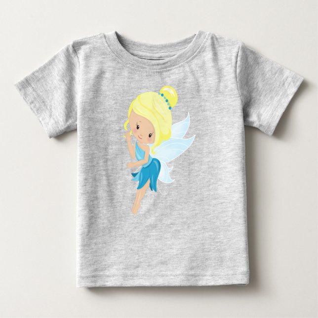 Cute Fairy, Magic Fairy, Forest Fairy, Blonde Hair T Shirt (Framsida)