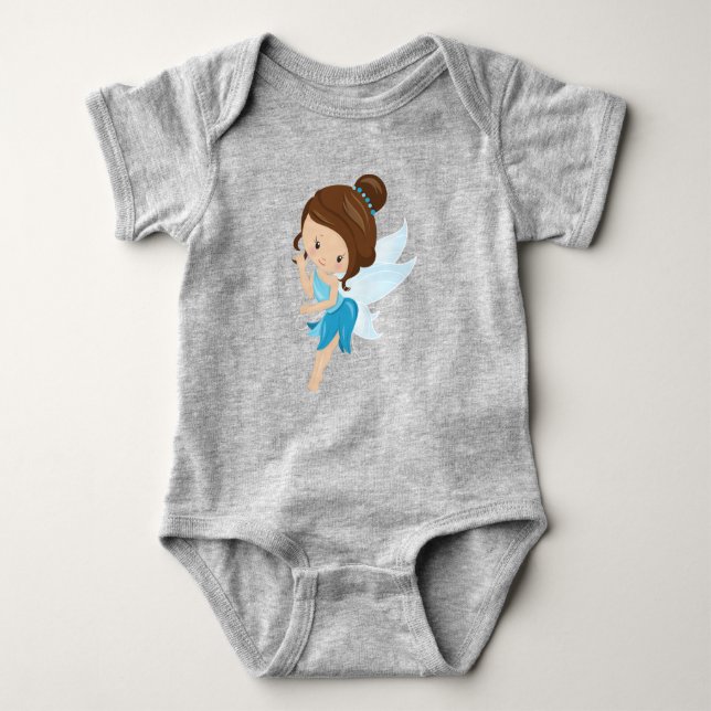 Cute Fairy, Magic Fairy, Forest Fairy, Brown Hair T Shirt (Framsida)