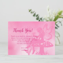 Cute Fairy Mushroom och Flower Baby Shower