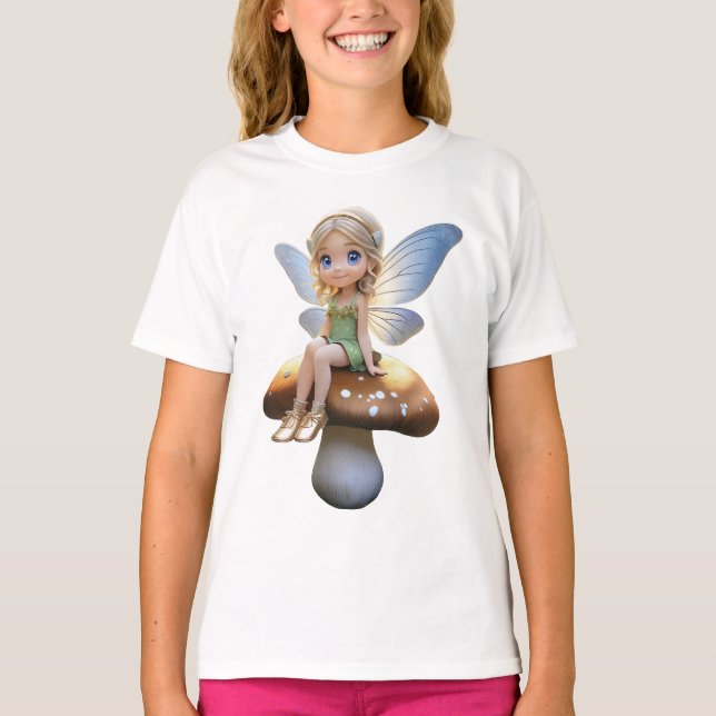 Cute Fairy på en flickas T-shirt (Framsida)