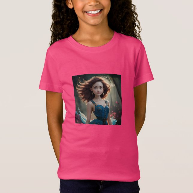 Cute Fairy Princess Girls T-shirt (Framsida)