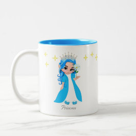 Cute Fairy Princess & Stars Två-Tonad Mugg