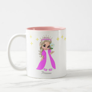 Cute Fairy Princess & Stars Two-Tone Coffee Mugg