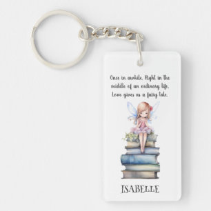 Cute Fairy Quote Bokar Nyckelring