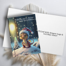 Cute Fairy-tale Dragon-julkort
