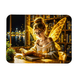 Cute Fairy tonåring läsa magiska gnistor Magnet