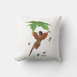Cute Fairy with Brown Vingar Dekorativ kudde