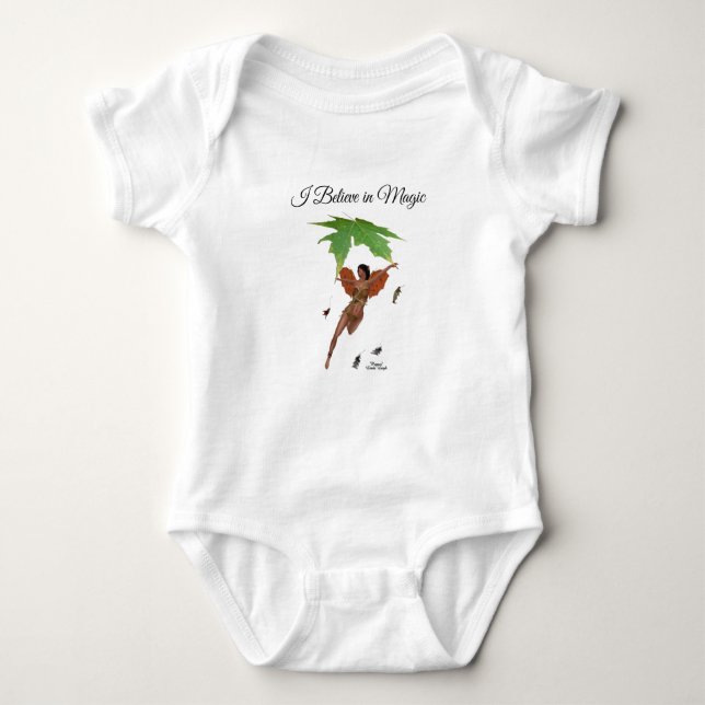 Cute Fairy with Brown Vingar Flicka Bodykostym T Shirt (Framsida)