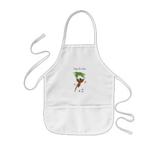 Cute Fairy with Brown Vingar Girls Pocket Apron Barnförkläde