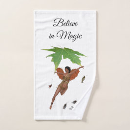 Cute Fairy with Brown Vingar hand Towel