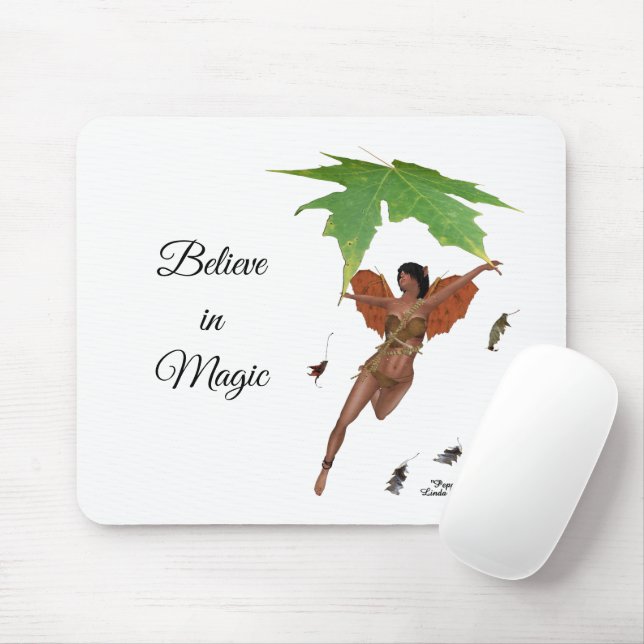 Cute Fairy with Brown Vingar Mouse Pad Musmatta (Med mus)
