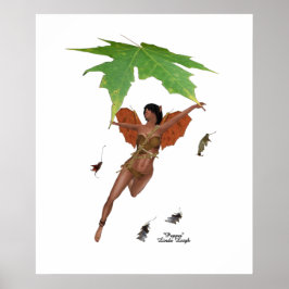 Cute Fairy with Brown Vingar Poster