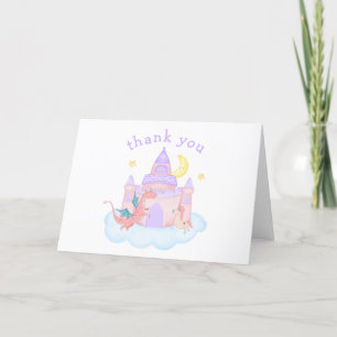 Cute Fairytale Dragon Unicorn Baby Shower Tack Kort
