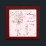 Cute Fairytale Fairy och Bunny Girl Minnesask<br><div class="desc">Personligens kicklåda med söta sagor av en saga och ett kåpa som håller dina hemligheter.</div>