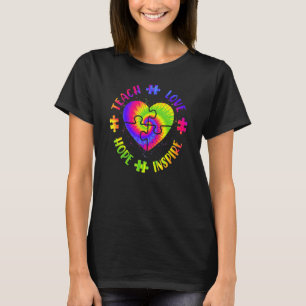 Cute Faith Hope Kärlek Autism Awareness Month Asd T Shirt