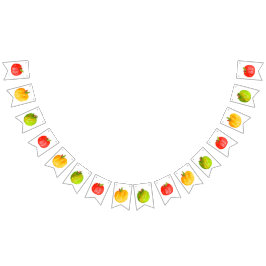 Cute fall äppelfruktsfödelsedag vimplar