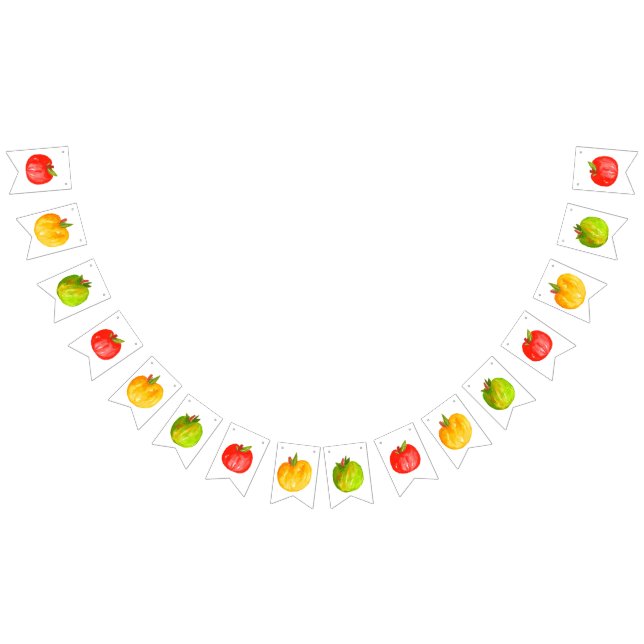 Cute fall äppelfruktsfödelsedag vimplar (Alla)