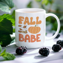 Cute Fall Babe Pumpkin Höst Kaffemugg