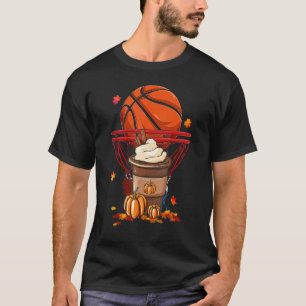 Cute Fall Coffee Pumpkin Spice Latte Basketball T Shirt