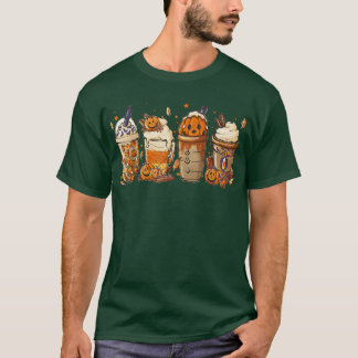 Cute Fall Coffee Pumpkin Spice Latte Iced Autumn H T Shirt