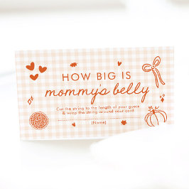 Cute Fall Cutie Paj Hur stor är Mamma Belly Game Tilläggskort