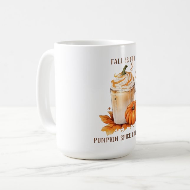 Cute fall för pumpkryddsmattor säsong kaffemugg (Framsida vänster)