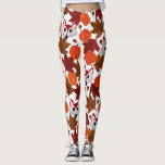 Cute Fall Fox Pumpkin Acorn Maple Löv Watercolor Leggings<br><div class="desc">Den här söta och coola mönster är perfekt för höst- och höstsäsongen. Den har en handmålad röd, svart och vit söt räv, brun, kastanjd och burgröd vattenfärgad löv, små bruna hörn och orange pumpor ovanpå en ren vit bakgrund. Dess art, moderna, skickliga, unika och originella. Stilisera med den här handmålade...</div>