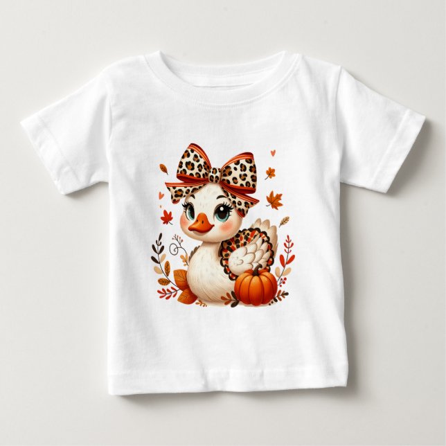 Cute Fall Goose T Shirt (Framsida)