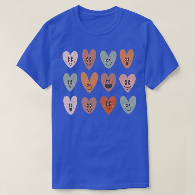 Cute Fall Heart Womens Trendig Höst Aestesiskt T Shirt (Design framsida)