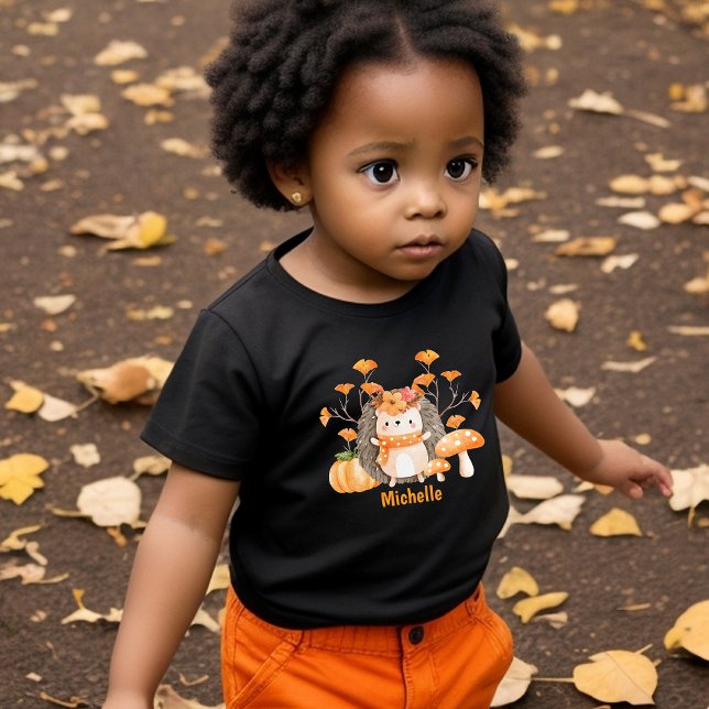 Cute Fall Hedgehog Småbarn T-shirt (Skapare uppladdad)