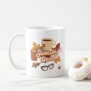 Cute Fall look Sweater Weather Wearth Illustration Kaffemugg