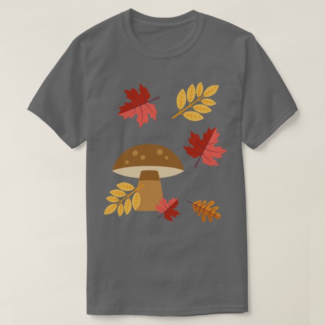 Cute Fall Mushroom T Shirt (Design framsida)