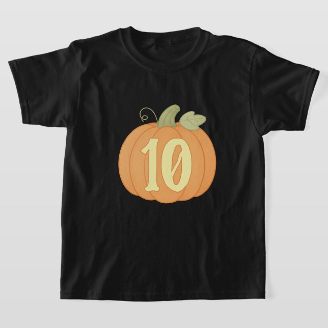 Cute Fall Pumpkin 10:e födelsedagen | Halloween fe T Shirt (Laydown)