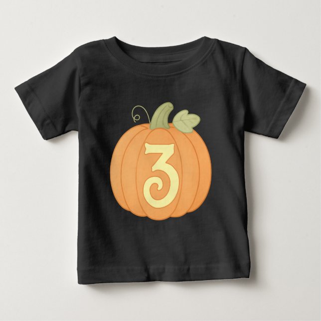 Cute Fall Pumpkin 3:e födelsedagen | Halloween fes T Shirt (Framsida)