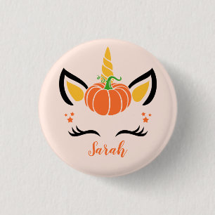 Cute Fall Pumpkin Halloween Unicorn Knapp