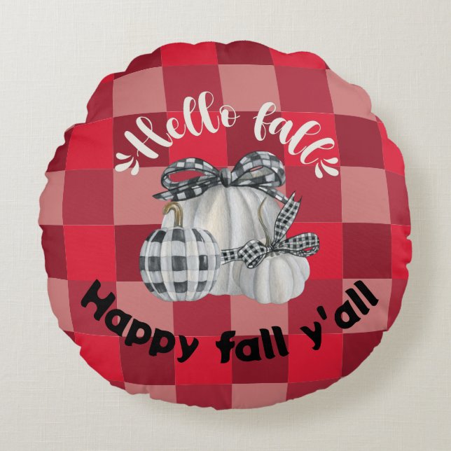 Cute fall rund kudde (Framsidan)