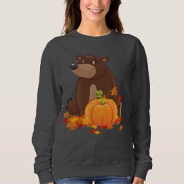 Cute Fall Säsong-björn med pumpa T Shirt