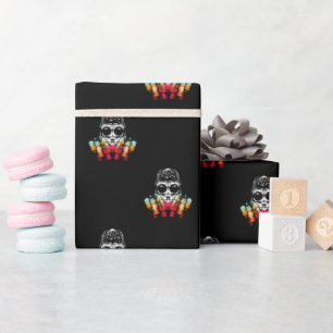 Cute Fall Spider med Dewlet Hat Mönster Presentpapper