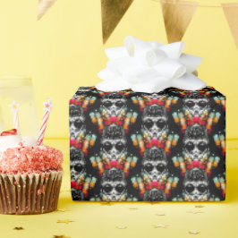 Cute Fall Spider med Dewlet Hat Mönster Presentpapper