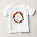 Cute Fall Wandeand Flower Girl Wedor Favor Småbarn T Shirt<br><div class="desc">Den här roligt småbarn-storleken t-shirt är designad speciellt för din blomma i bröllop. Utformningen är en boho-chic med en krans av blommor i rik höst färg, inklusive korallets rosa, rött, orange och plommon. Texten är ett skript i elegant guld, och det finns ett ställe som skriver in henne i namn....</div>